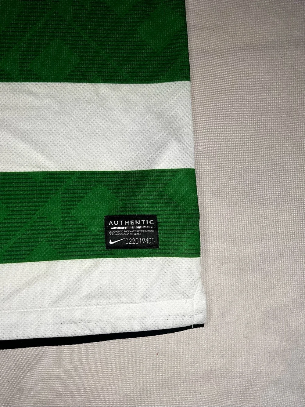 Nike Celtic FC Hooped Soccer Jersey - Green & White